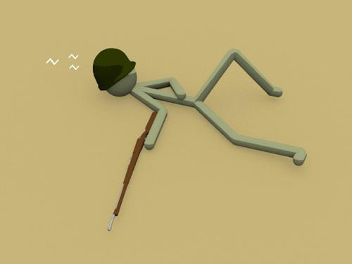 Stickman Model Soldier WW2