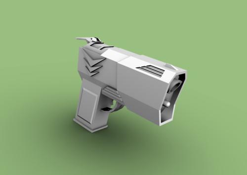 Low Poly Sci-Fi Pistol