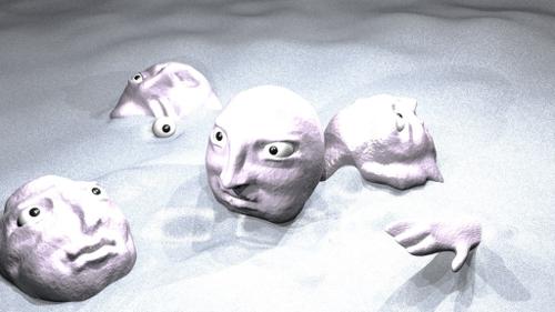 Smashed Snowmen's Heads