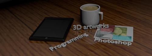 glass with i-pad and photos