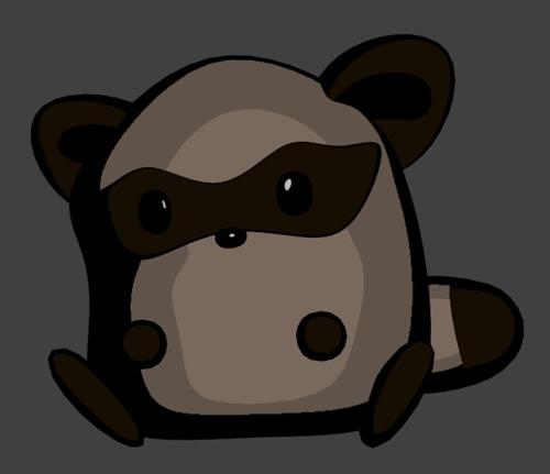 Raccoon Anime Style
