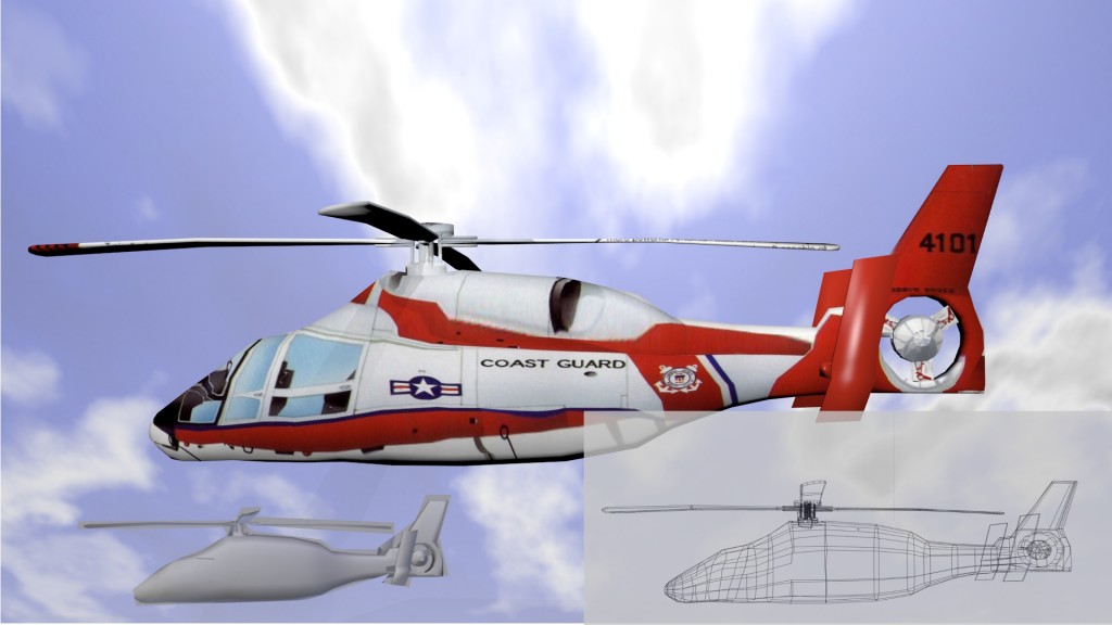 L Poly Helicopter