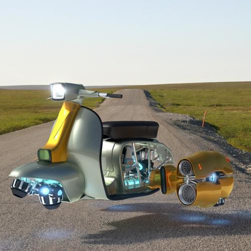 Lambreta XP70 Rendered With Cycles