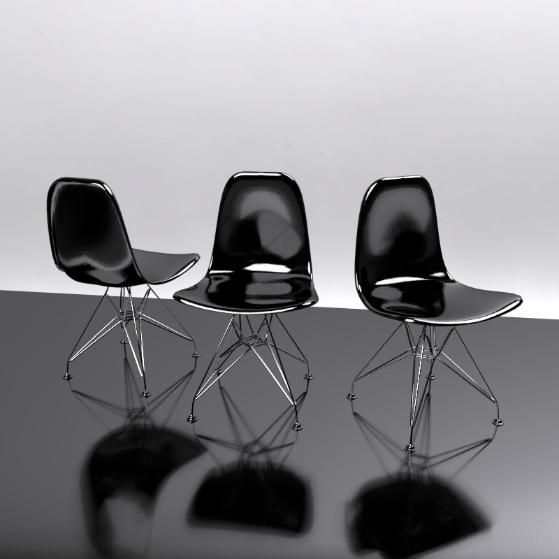 Chrome wire chair