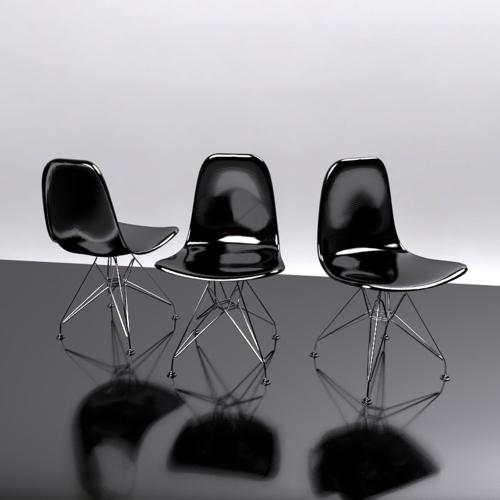 Chrome wire chair