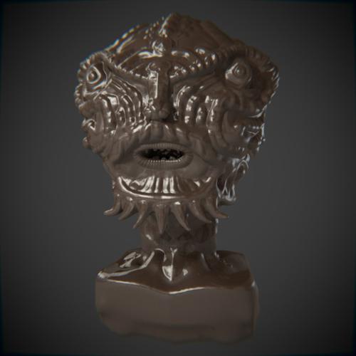 Water Alien Sculpture