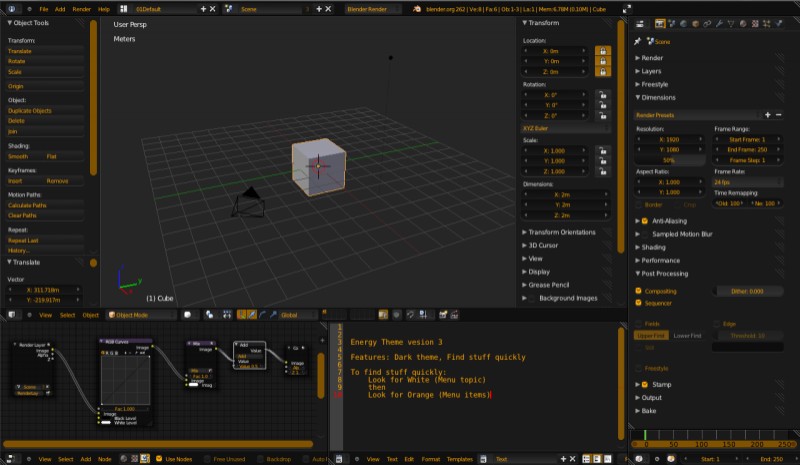 Blender Energy Theme  version 3