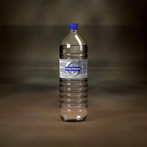 Plastic disposable water bottle
