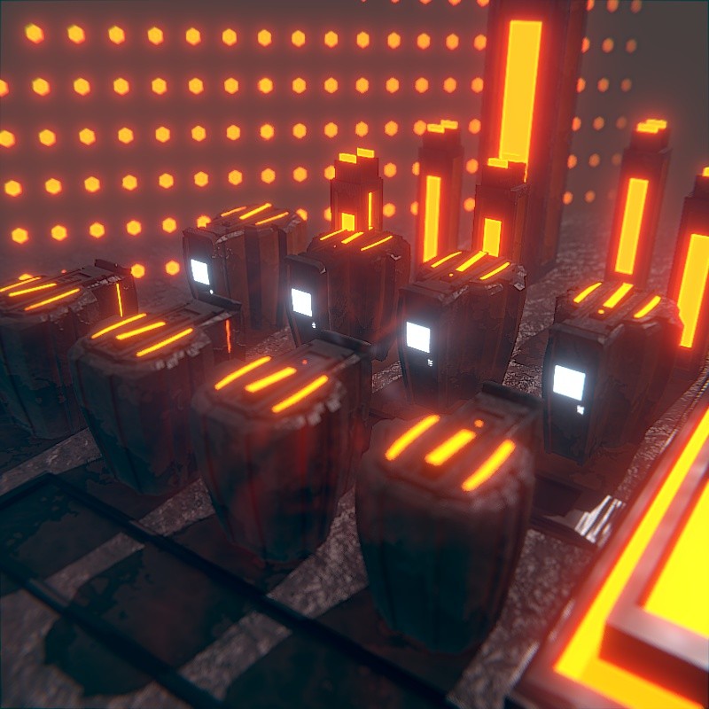 black server room