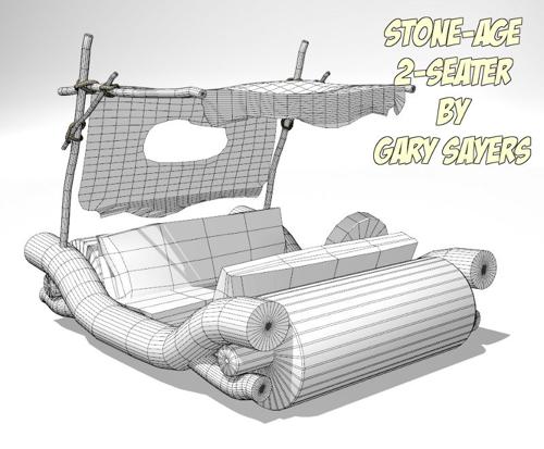 Stone-age two seater car