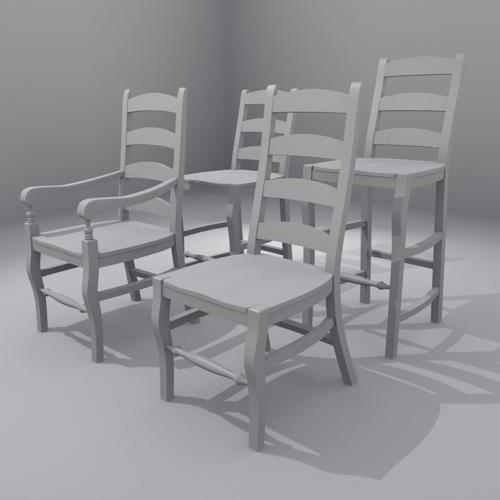 Ladderback Chair Set wn