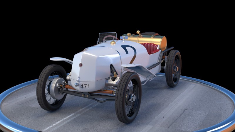 Tatra T12 Targa Florio - High poly