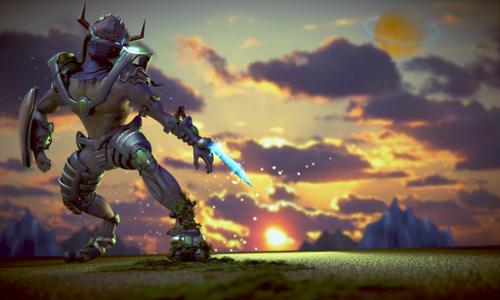 Fantasy Space Warrior  Rigged