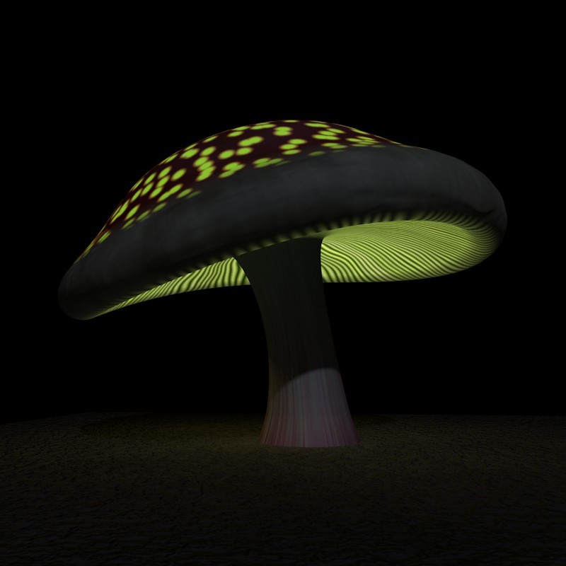Fantasy Glowing Magic Mushroom