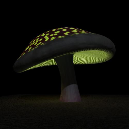 Fantasy Glowing Magic Mushroom
