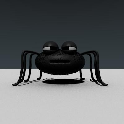 Black Cartoon Spider