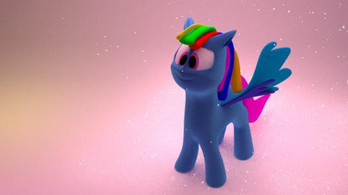 A small blue pony  Cycles