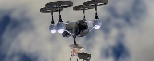 Cycles quadcopter with mounted gun