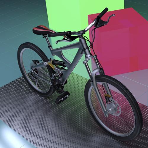 bike, with rigged suspensions