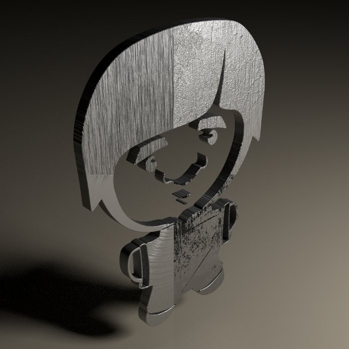 Cycles brushed steel and grunge metal material