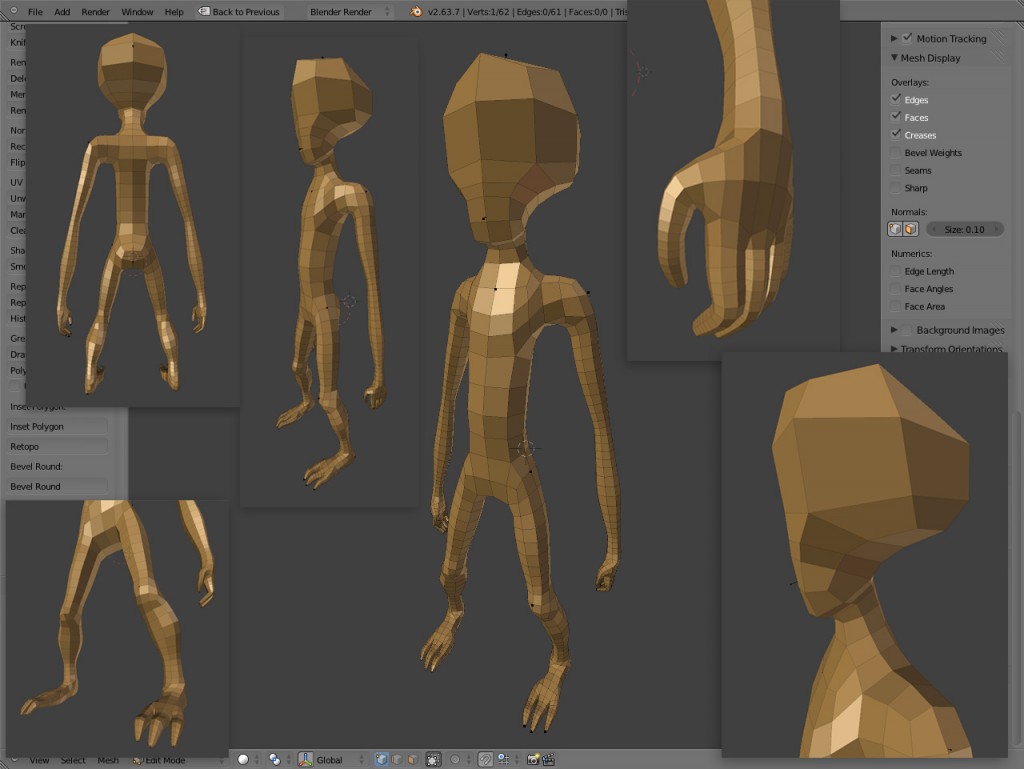 Skin modifier character setup