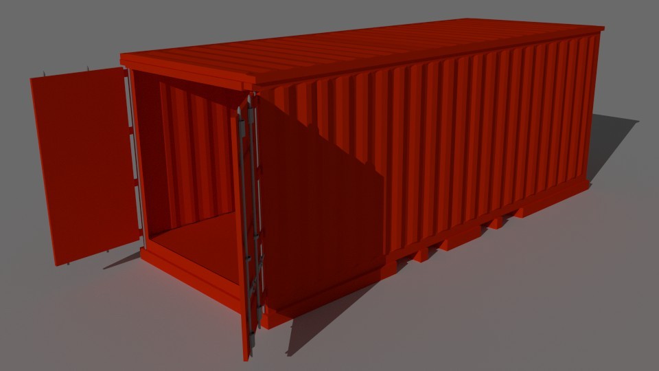 Container Fully rigged Made in Cycles