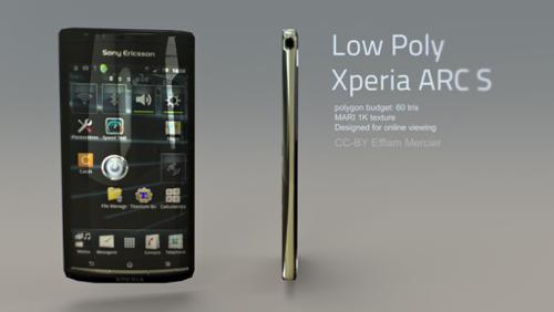 Xperia ARC S Lowpoly +1K texture