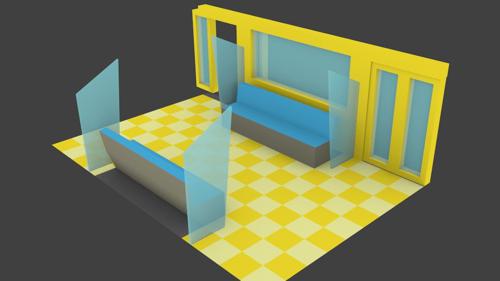 Abstract Subway Interior