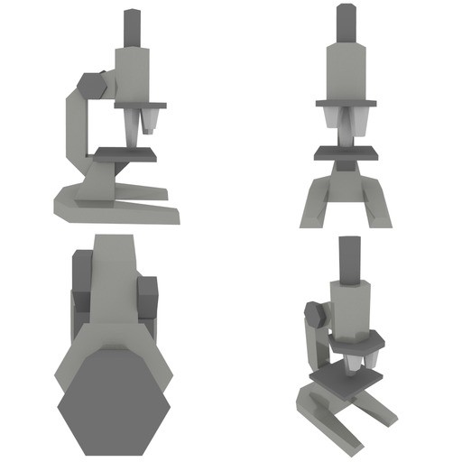 Lowpoly Low-Tech Microscope