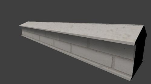 White Brick Wall - Low Poly
