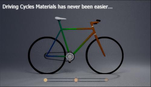 Cycles Material Drivers Demo - Lowpoly Bicycle