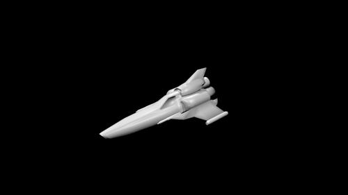 Battlestar Galactica Viper untextured