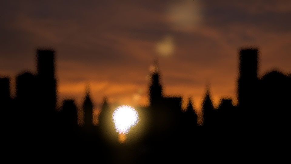 City Sunset Scene