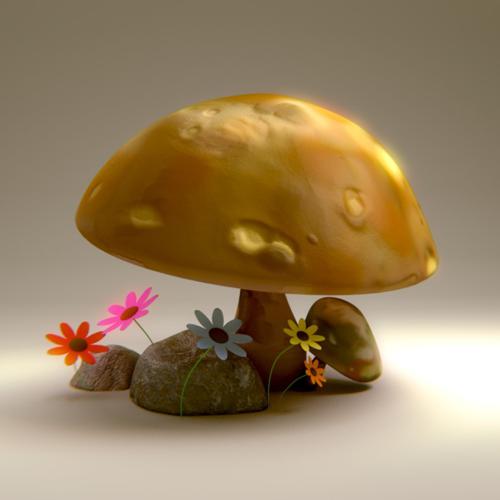 Mushrooms and Flowers
