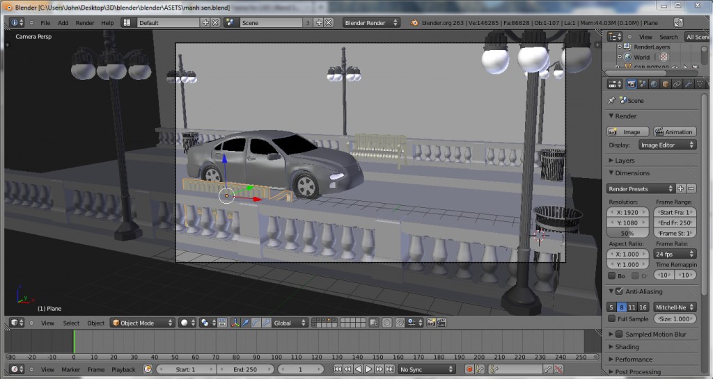 car and road