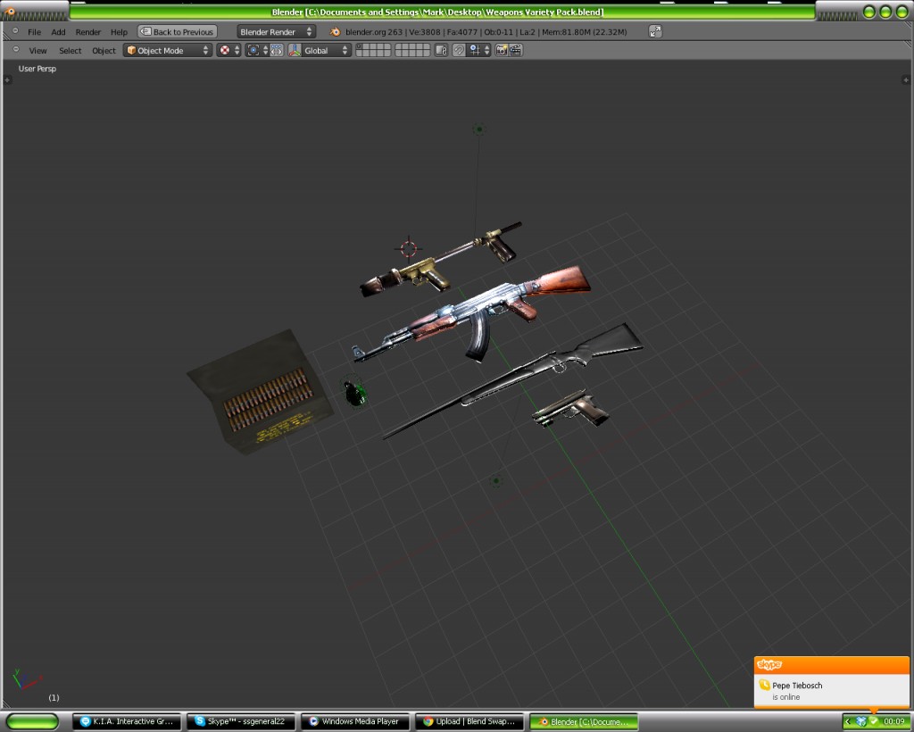 Low-poly Weapons Variety Pack