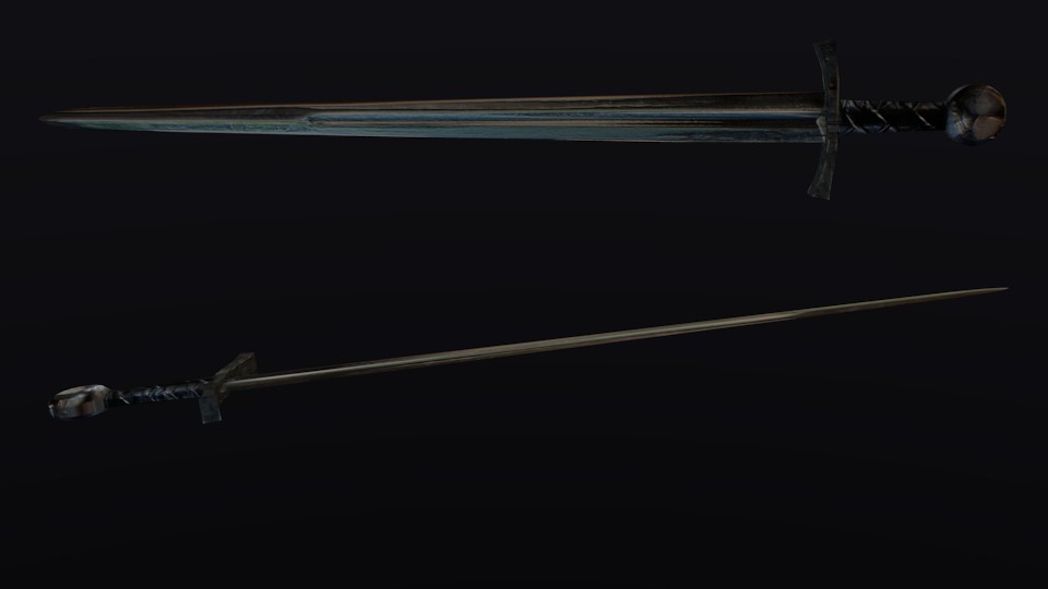 Lowpoly medieval sword