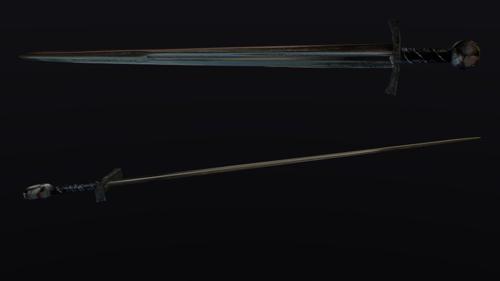 Lowpoly medieval sword