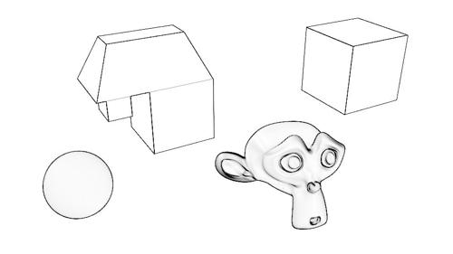 shaded outline compositing