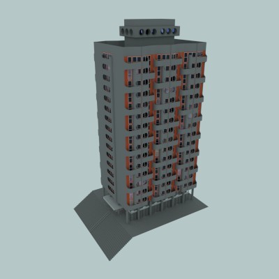 High poly  scalable model of  Sedesowiec   a real building in Wroclaw  Poland.