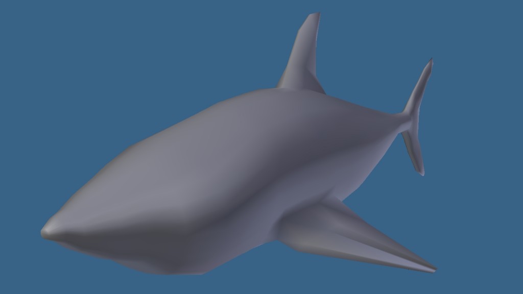 Low poly shark