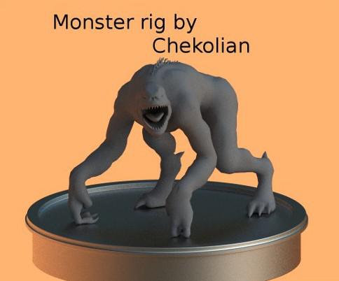 Monster production rig for animation