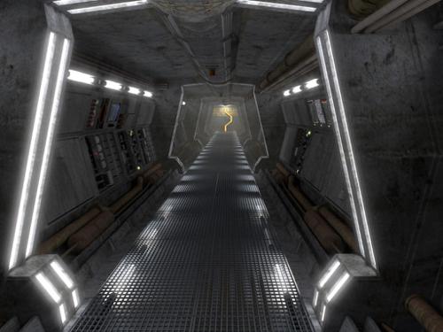 Old space corridor