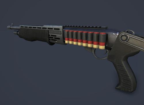 Spas-12 Lowpoly  GameArt