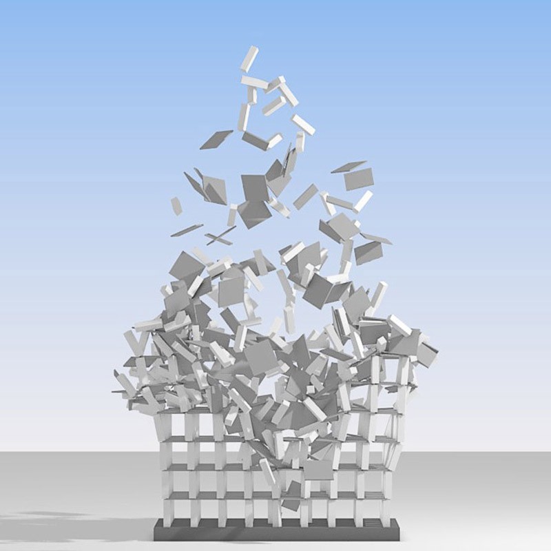 Rigid Body Simulation Building Destruction