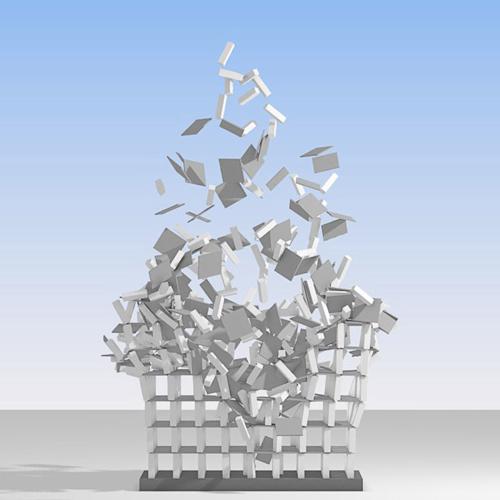 Rigid Body Simulation Building Destruction