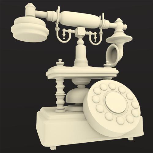 Antique Phone Untextured