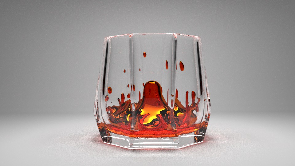 Glass of whiskey cycles