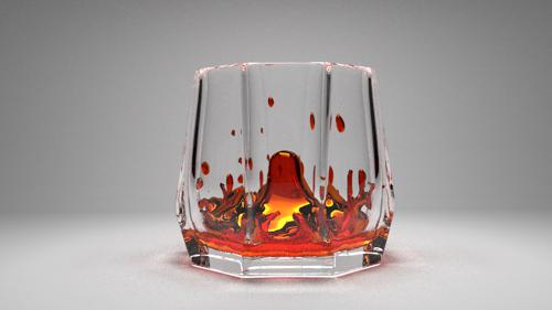 Glass of whiskey cycles