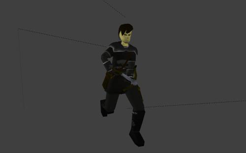 Human low poly game character